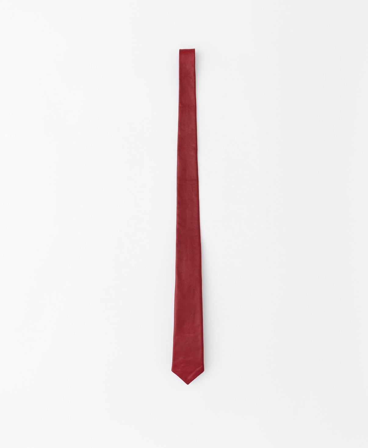 Cherry Red Leather Tie